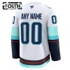 Børn NHL Seattle Kraken Trøje Tilpasset 2024-25 Fanatics Premium Hvid Udebane